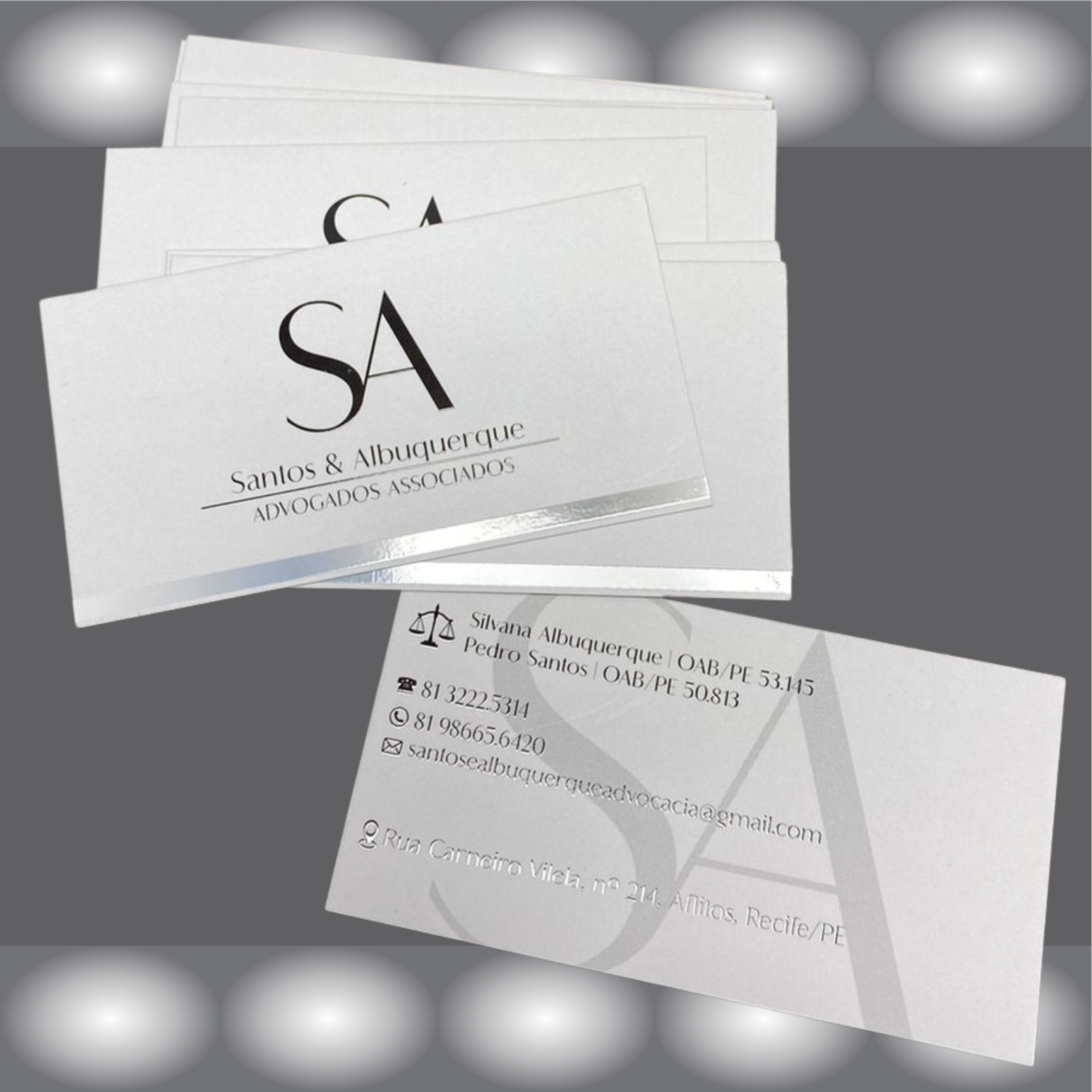 1000 Cartões de Visita Coucê 300g Verniz Localizado Frente e Verso