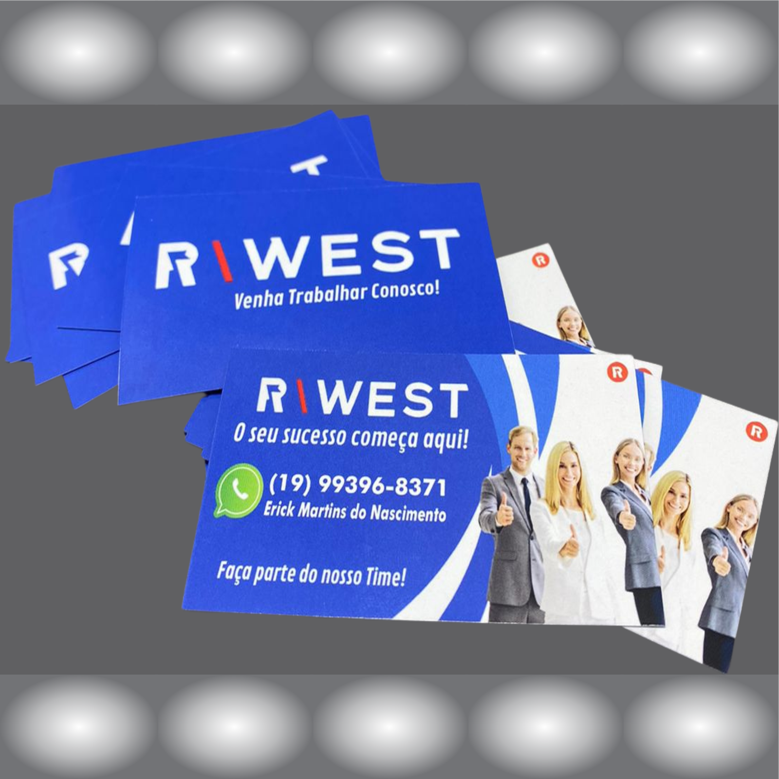 1000 Cartões de Visita Coucê 300g Verniz Localizado Frente e Verso - Imagem 2