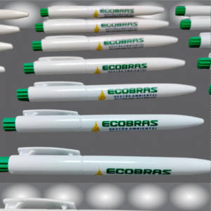 50 Canetas Plástica Branca R$ 2,89 a unidade