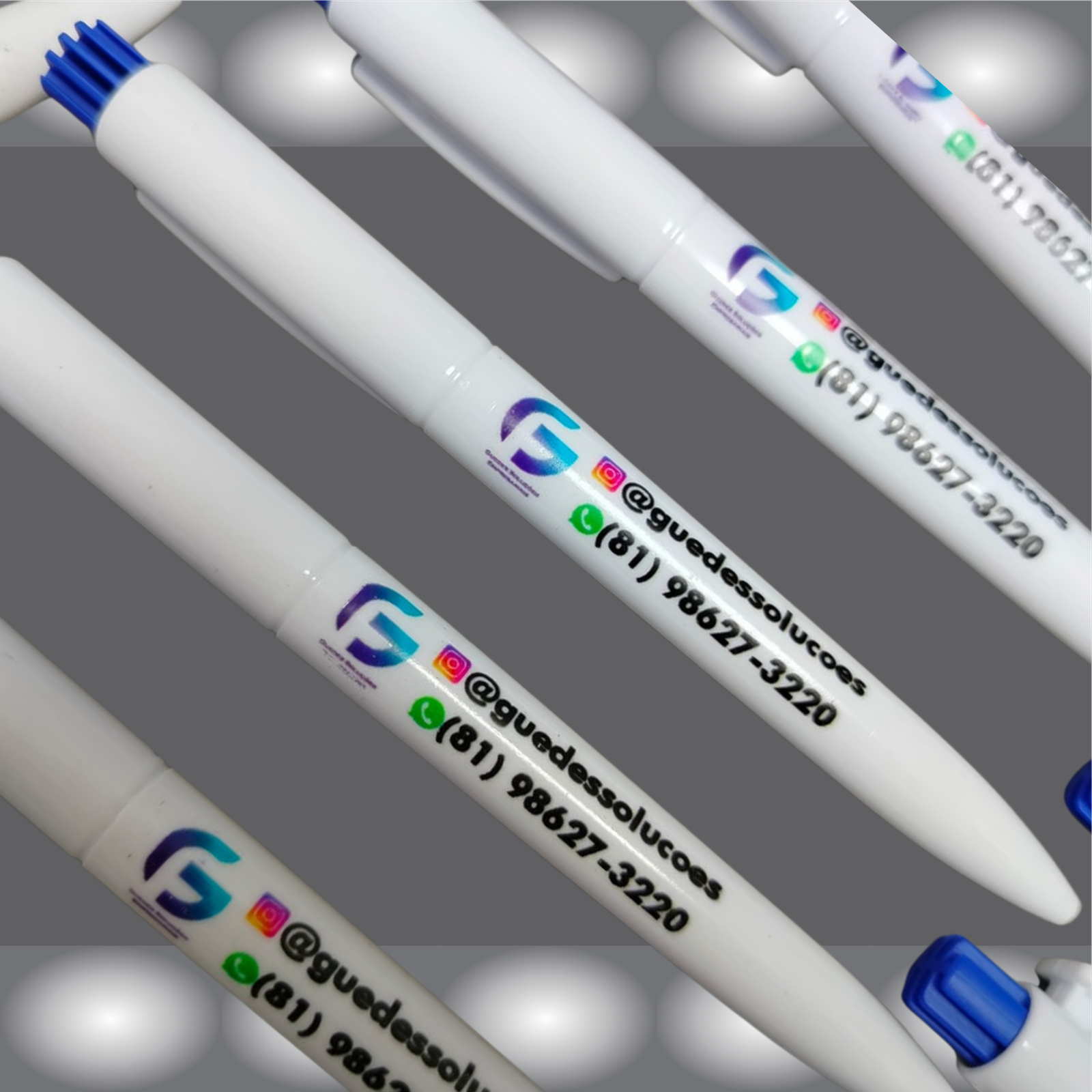 50 Canetas Plástica Branca R$ 2,89 a unidade - Imagem 2