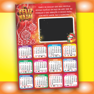 50 Calendários de Parede R$ 3,49 a unidade - em 24 a 72h