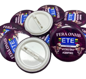 Botton 4,5cm R$ 5,90 a unidade - Produção de 24 a 72h